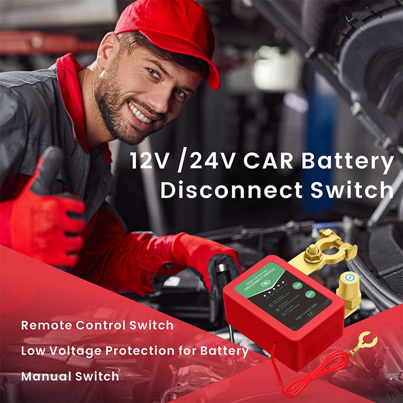 ⚡ Limited time 50% discount 🔋🚗12V/24V Remote Control Car Battery Disconnect Switch | Anti-theft & energy-saving design ✅