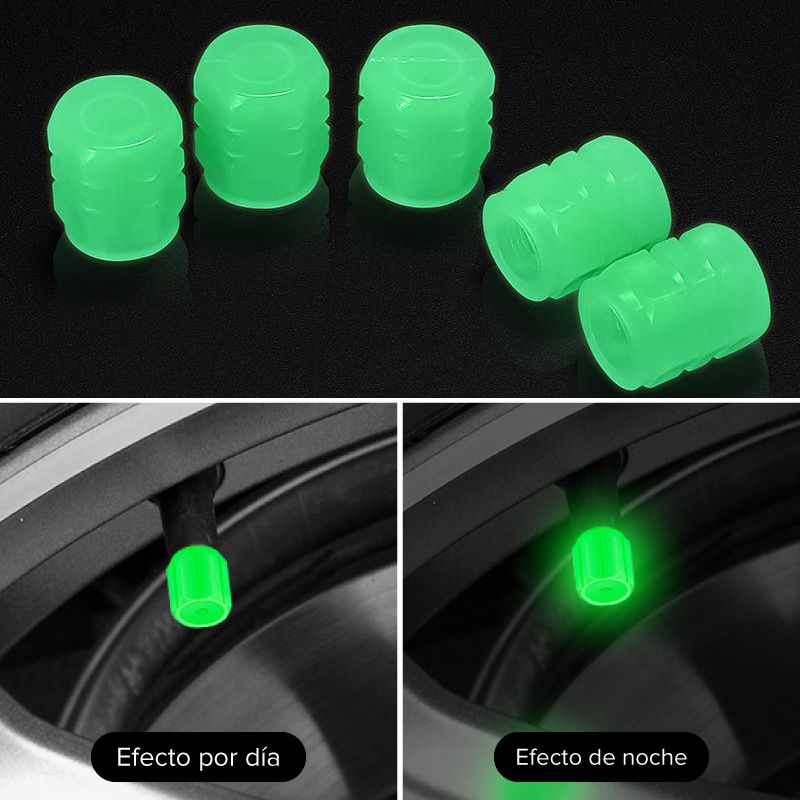 💥Glow-in-the-dark valve caps (tire valve caps) 🚗💫