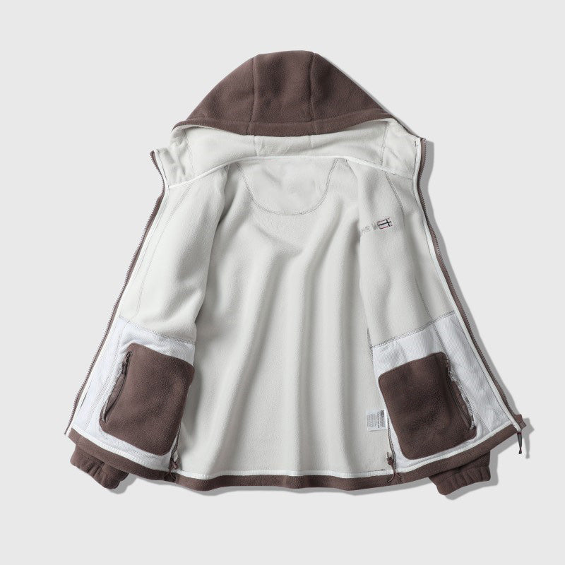 🎁Men's Double-Faced Faux Fleece Warm Hooded Jacket