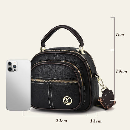 🎉Limited Time 50% 0FF🎁Classic Multifunctional Compartments Adjustable Wide Shoulder Strap PU Leather Crossbody Bag