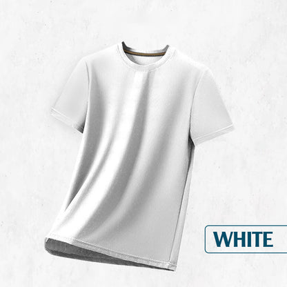 Breathable Solid Color Short Sleeve Waffle T-Shirt