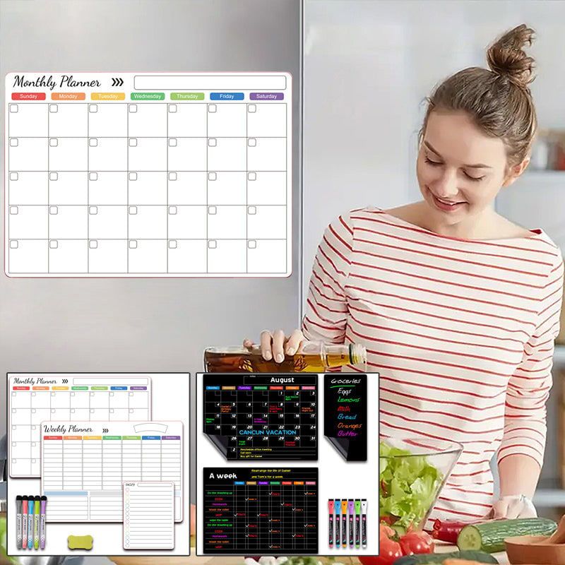 🗓️🧲50% OFF! 🔥Magnetic Erasable Calendar Set