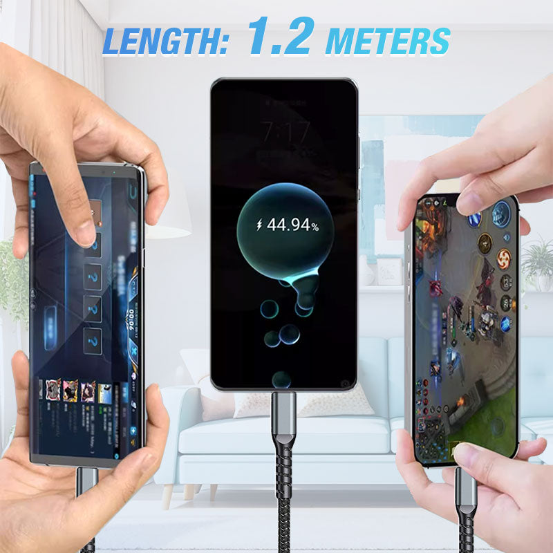 💥🎅Early Xmas Sales - 50% OFF🔥Transparent Luminous 3-in-1 Super Fast Charging Cable