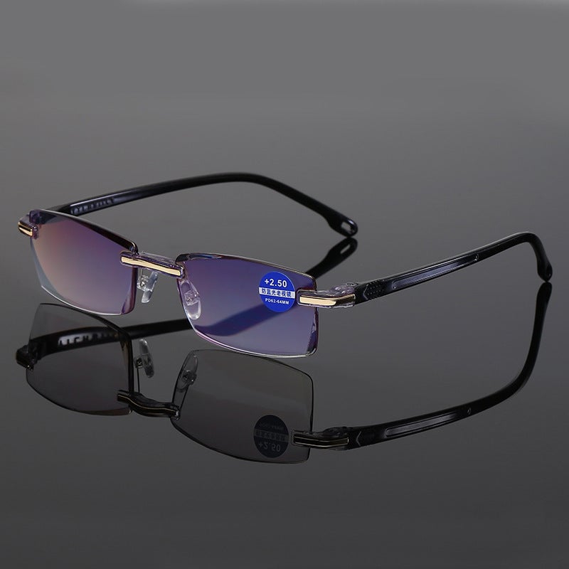 ✨Sapphire high hardness✨Anti blue progressive Far And Near Dual-Use Reading Glasses