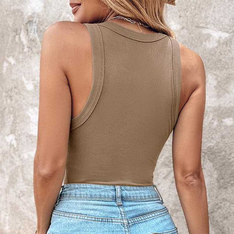 💖Last Day Special Price ￡12.99!!💖Ribbed Stretchy Tank Top with Shelf Bra