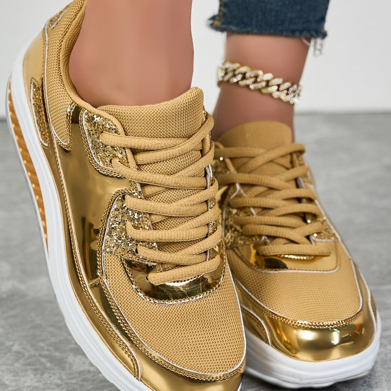 🍂End-of-Fall Specials🍂Women’s Trendy Casual Sparkling Style Platform Sneakers✨