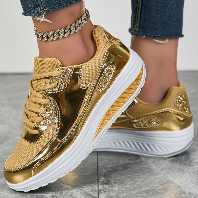 🍂End-of-Fall Specials🍂Women’s Trendy Casual Sparkling Style Platform Sneakers✨