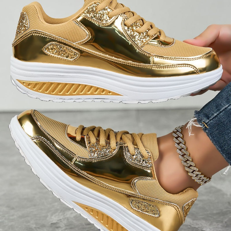 🍂End-of-Fall Specials🍂Women’s Trendy Casual Sparkling Style Platform Sneakers✨