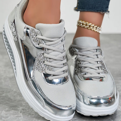 🍂End-of-Fall Specials🍂Women’s Trendy Casual Sparkling Style Platform Sneakers✨