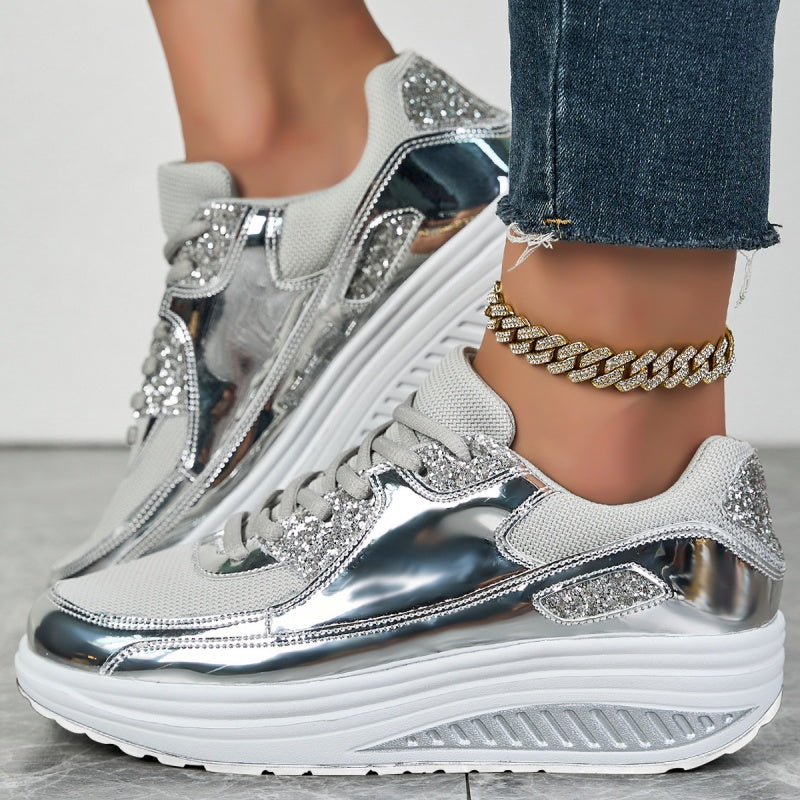 🍂End-of-Fall Specials🍂Women’s Trendy Casual Sparkling Style Platform Sneakers✨