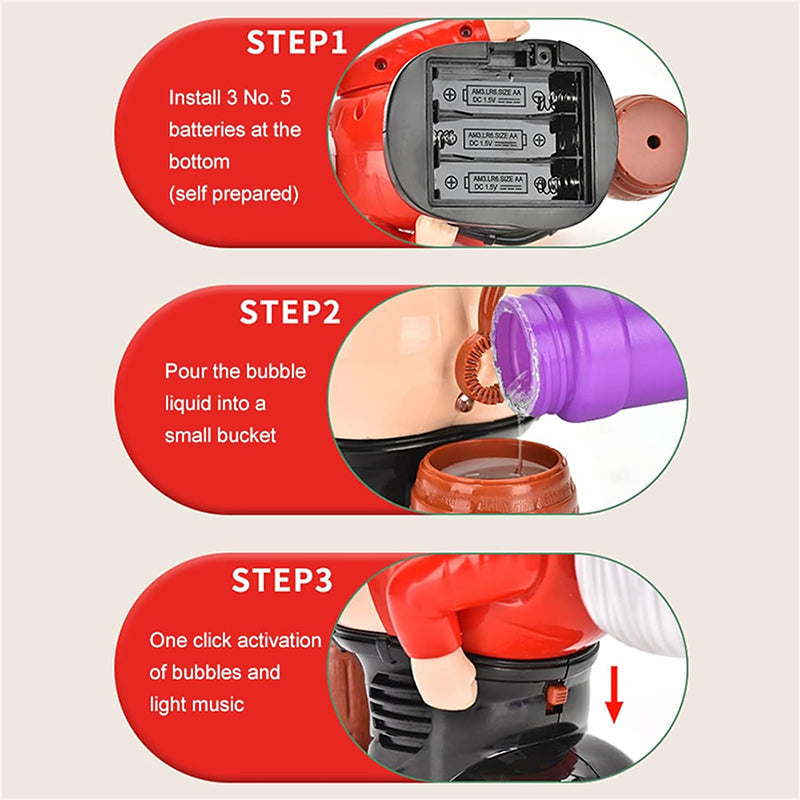 🎁Nice Christmas Gift🎅🎄Funny Santa Bubble Blowing Machine