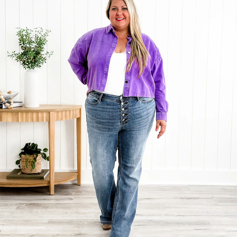 🎁Hot Sale 55% OFF👖Mid Rise Button Fly Bootcut Jeans