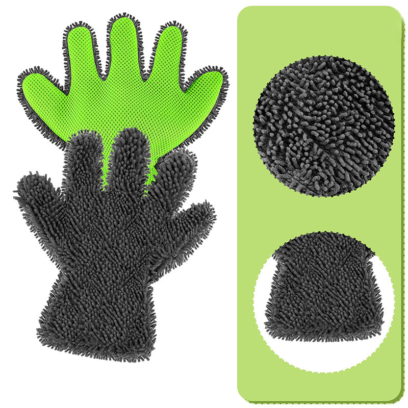 💚BUY 1 GET 1 FREE 💚Double Sided Five Finger Car Wash Gloves