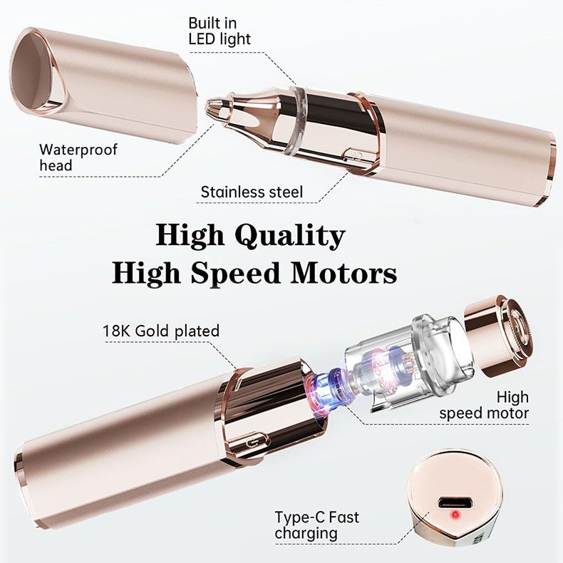 ⏰🔥LIMITED TIME 50% OFF! 💖 2-in-1 Facial Hair Remover & Eyebrow Trimmer – Precise, Gentle & Easy-to-Use for Smooth Skin ✨🌸