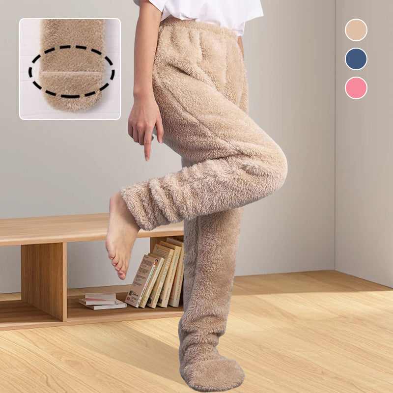 Ultra-Cozy Winter Lounge Pants with Foot Openings