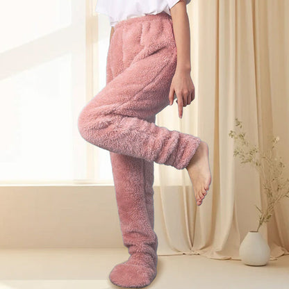 Ultra-Cozy Winter Lounge Pants with Foot Openings