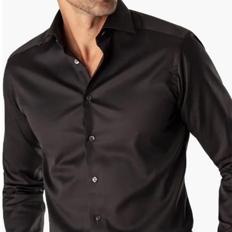 Men's High Stretch Pure Silk Ironing-free Business Shirt