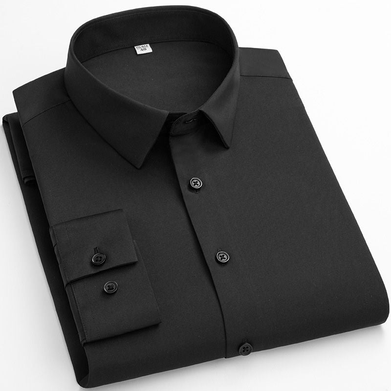 Men's High Stretch Pure Silk Ironing-free Business Shirt