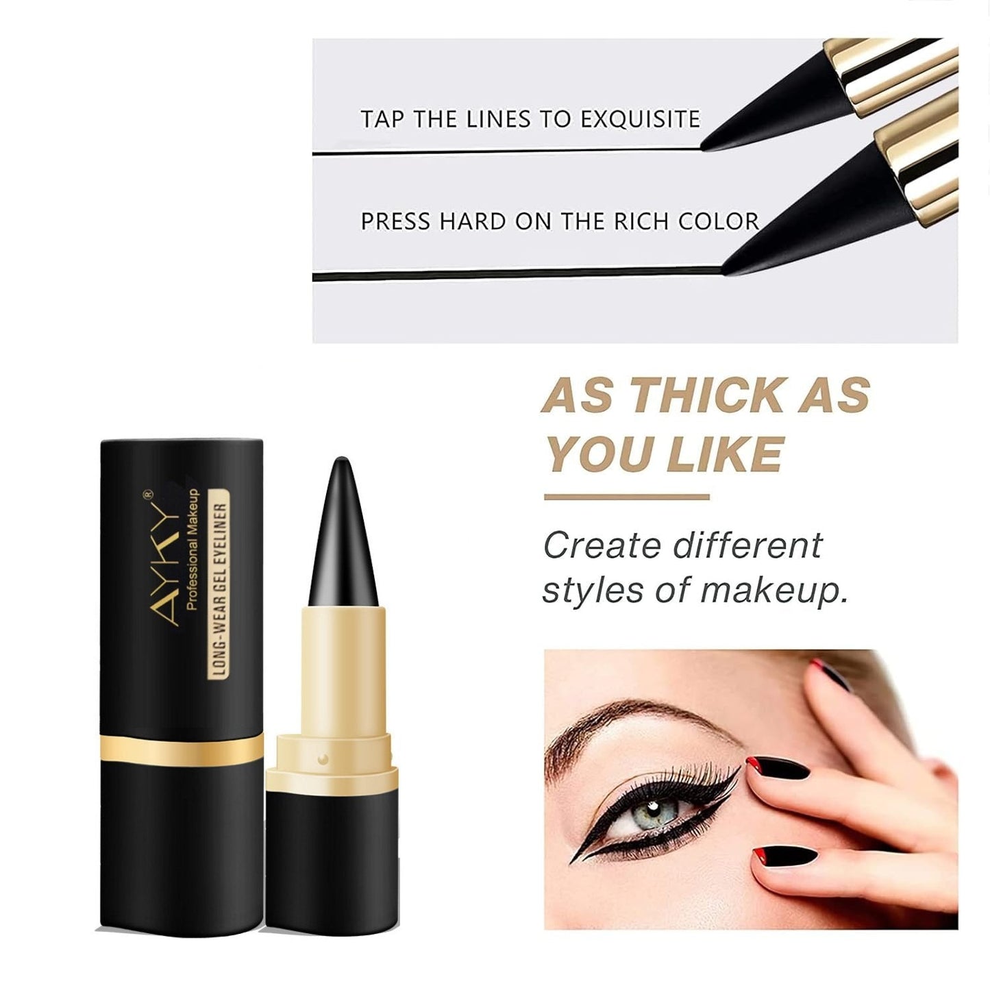🥳2026 HOT SALE🥳💞50K+ SOLD!💥🖊️✨ Pro-Level Precision, No Smudge! Quick-Drying Gel Liner for Perfect Wing ❤️BUY 1 GET 1 FREE❤️🔥💫