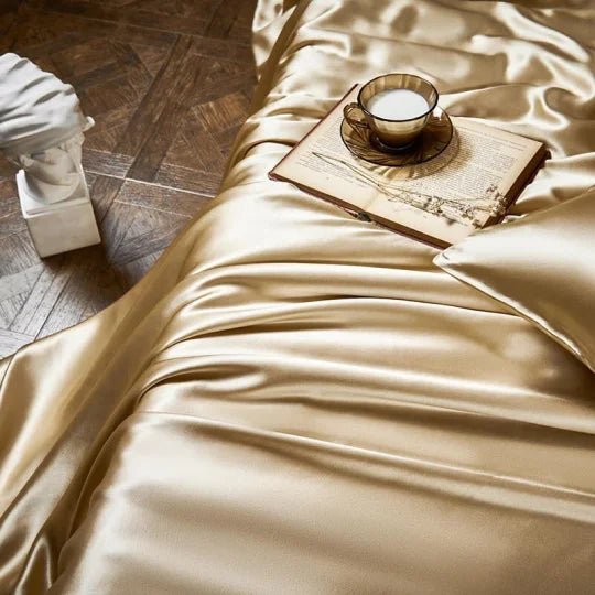 🎁Hot Sale 49% OFF⏳25 Momme Luxury Pure Mulberry Silk Bedding Set of 4