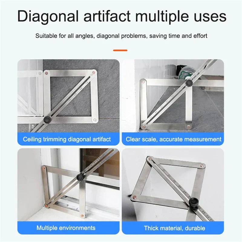 🔥56％ OFF🔥Multifunctional Woodworking Diagonal Ruler