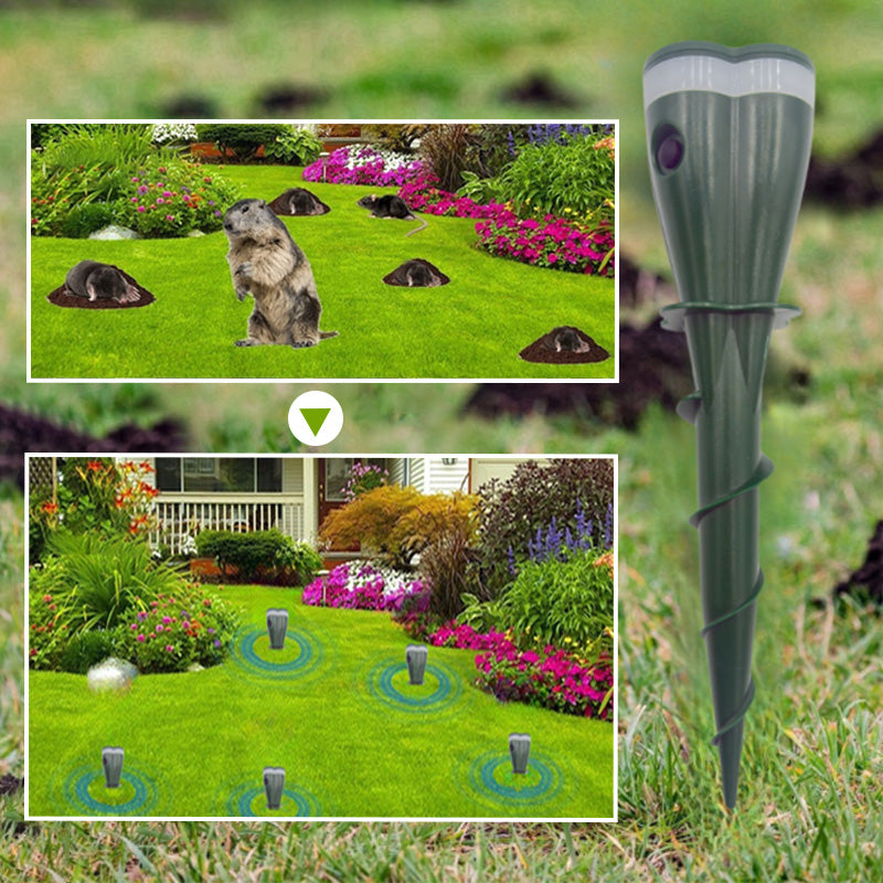 🌸Hot Sale 57% OFF☘️Solar Powered Waterproof Screw Mole Repellent