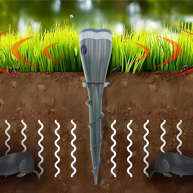 🌸Hot Sale 57% OFF☘️Solar Powered Waterproof Screw Mole Repellent