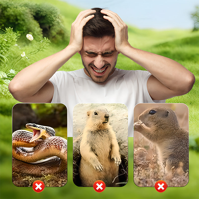 🌸Hot Sale 57% OFF☘️Solar Powered Waterproof Screw Mole Repellent