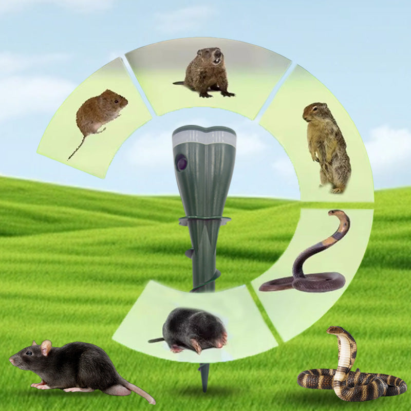 🌸Hot Sale 57% OFF☘️Solar Powered Waterproof Screw Mole Repellent