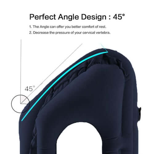 ✈️ LIMITED-TIME 50% OFF! 💨 Inflatable Travel Pillow | 360° Support – Soft Flocking, Quick Inflate, Compact ✨