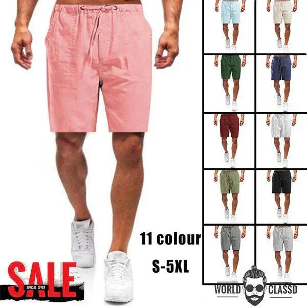 💥50% OFF ☀ Stay Cool, Stay Sharp - Men's Relaxed Linen Shorts ☀️