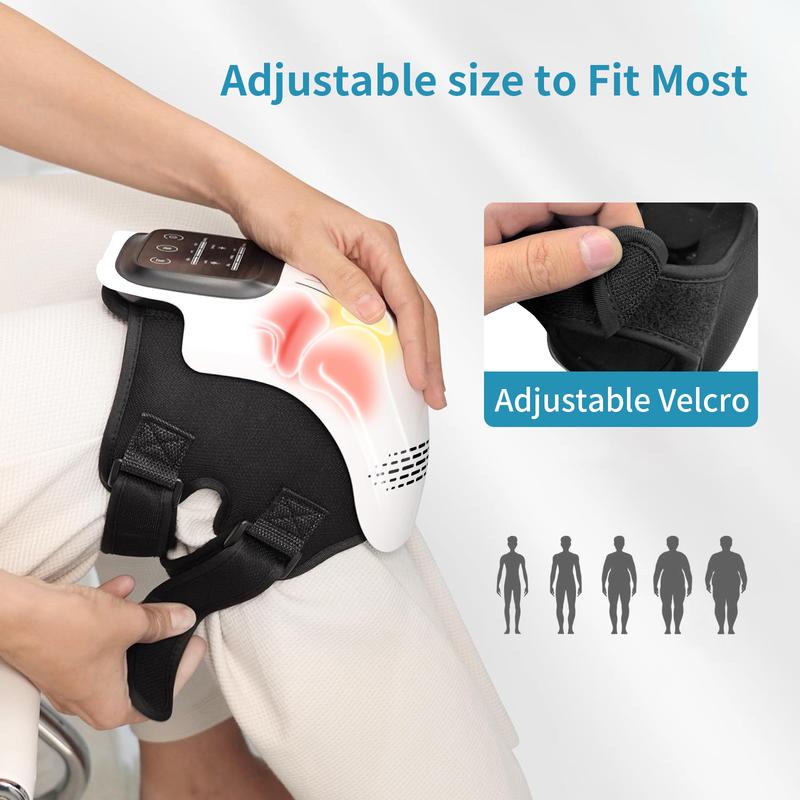 💝Xmas Sale 60% OFF—Cordless Knee Massager with Heat & Vibration, LED Display