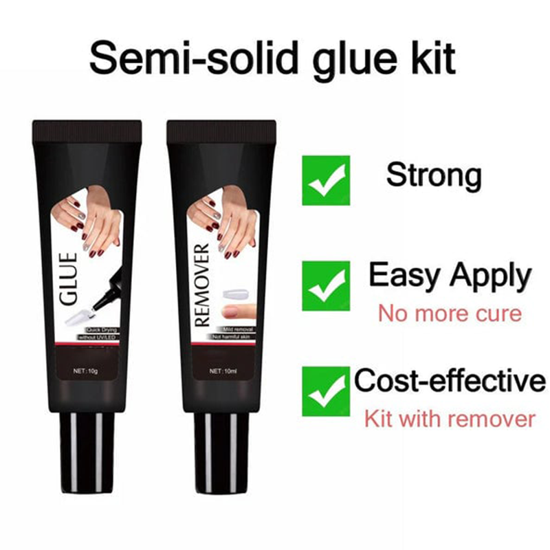 🥳BUY 1 GET 1 FREE🥳💞50K+ SOLD!💅Extra Strong Nail Glue + Remover Set