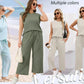 🔥LAST DAY SALE ONLY ￡17.99!!👚Women's  Sleeveless Top & Wide-Leg Pants 2-Piece Set