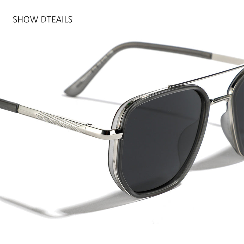 ✨Hot Sale 49% Off🥰Geometric Double-Beam Polarized Sunglasses – Bold Style, Ultimate Clarity! 🕶️
