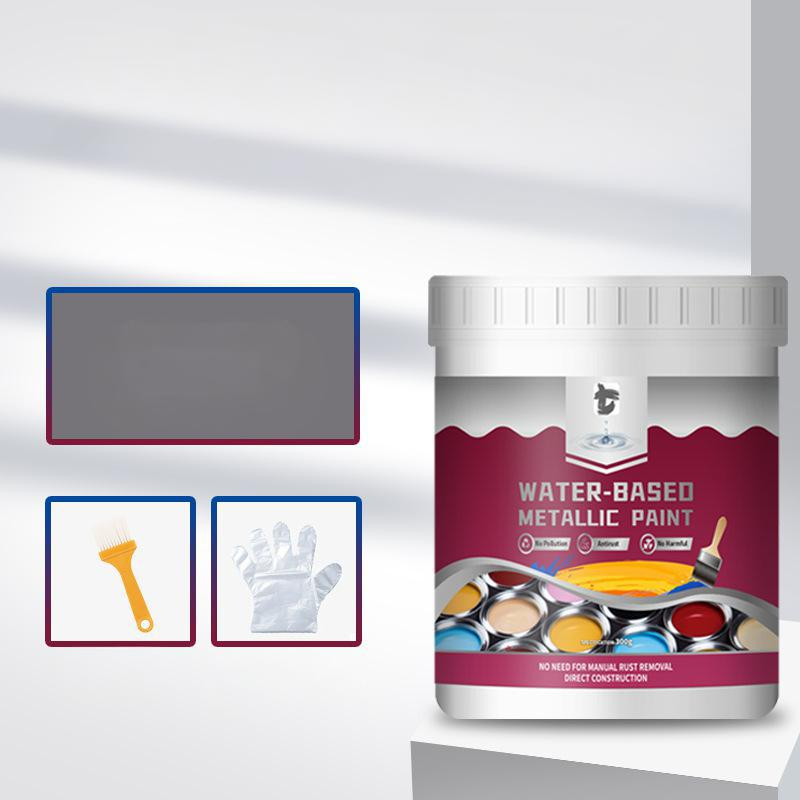 🥳2026 HOT SALE🥳 45% OFF!✨ Rust Converter Metallic Paint – One coat stops rust, no sanding, no fumes. Dries to a sleek metal finish. Perfect for garden tools & gates. 🔨🛡️