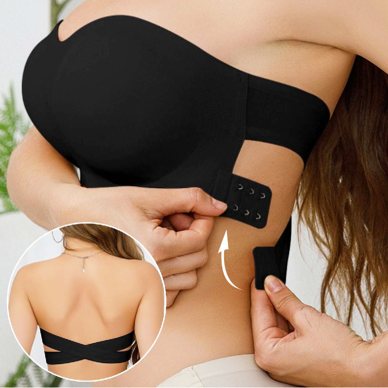 💜BUY 1 GET 1 FREE &💜Strapless Wireless Bra with Crossover Side Closure