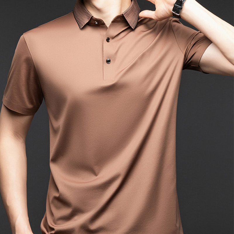 ✨New Arrival Hot Sale✨Men's high quality mercerized cotton button down polo shirt