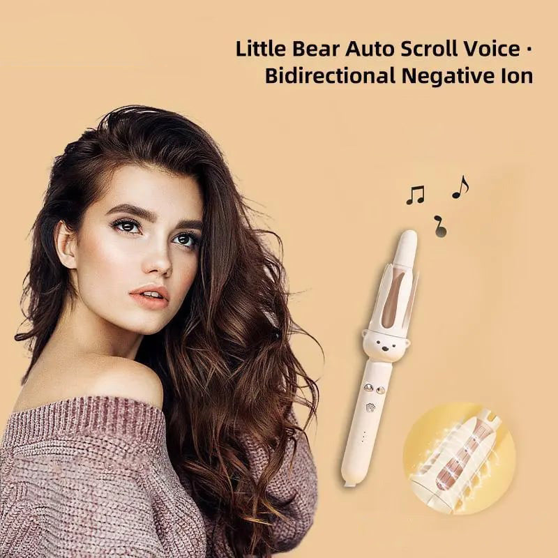 🌀Perfect Curls, Zero Burns – Auto Curling Wand with Anti-Scald Tech