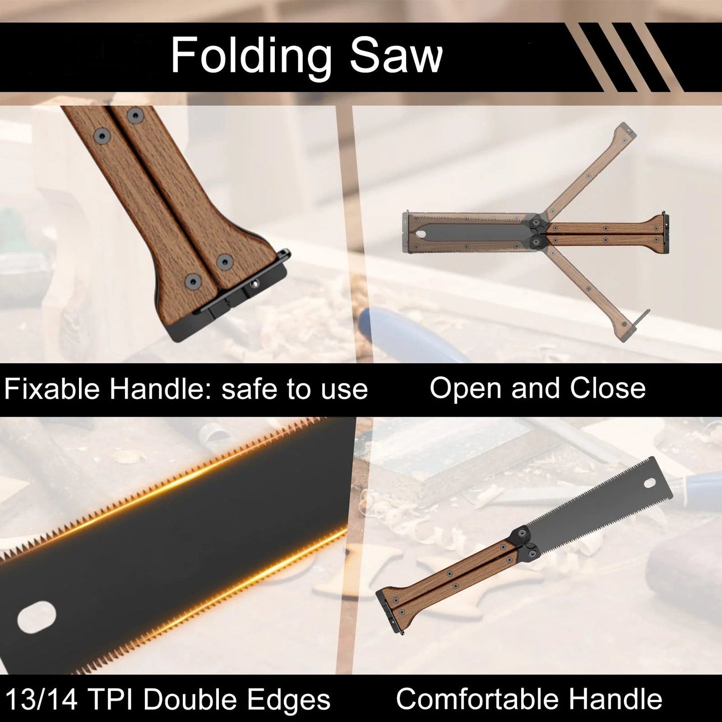 Double-sided folding saw