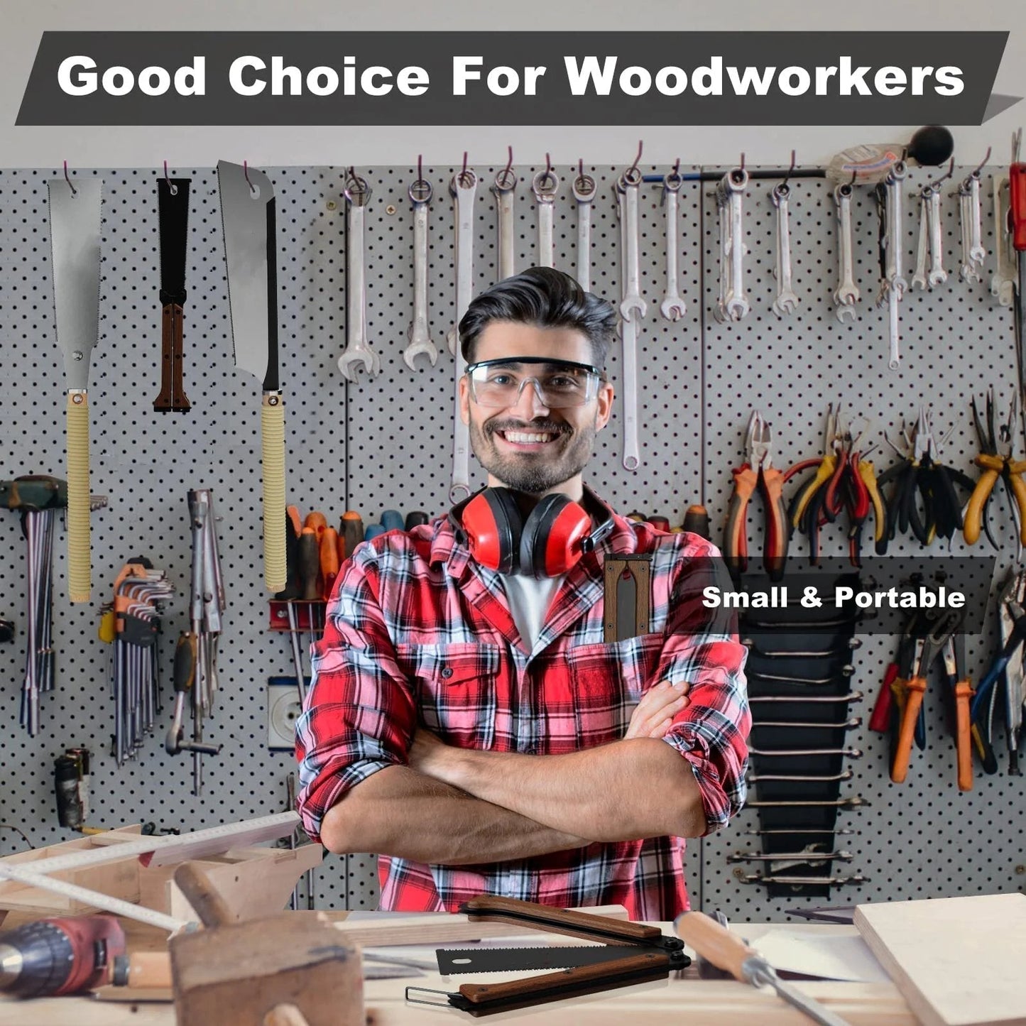 Double-sided folding saw