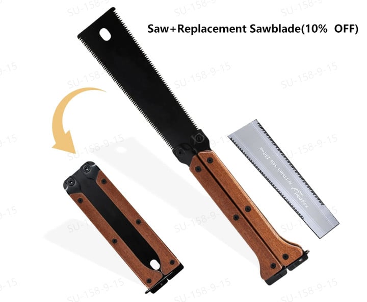 Double-sided folding saw
