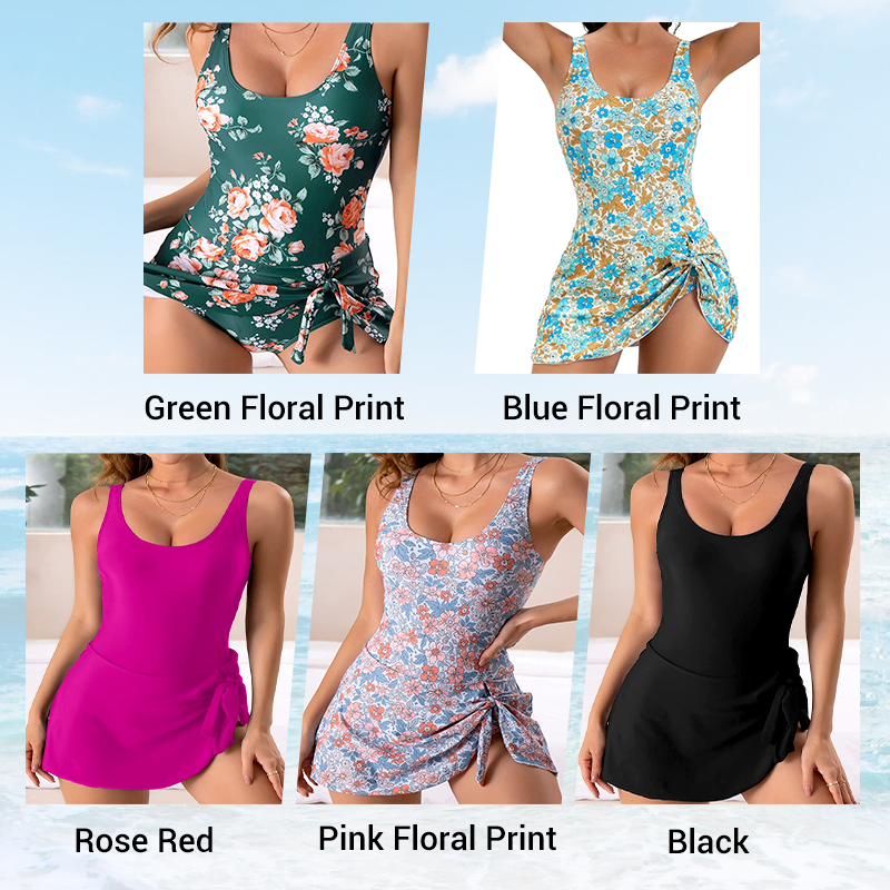 🔥Hot Sale 49% OFF💃Women's One Piece Tummy Control Tie Knot Swimsuit