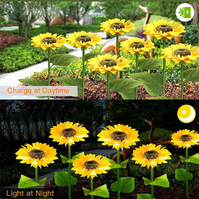 🌻60% OFF FLASH SALE! ✨Sunflower Solar Lights – Glowing Decor for Garden 🌿