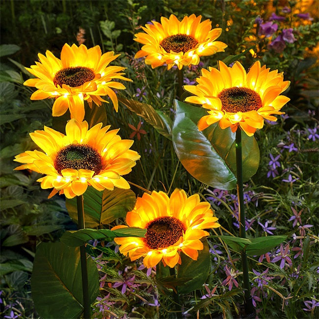 🌻60% OFF FLASH SALE! ✨Sunflower Solar Lights – Glowing Decor for Garden 🌿