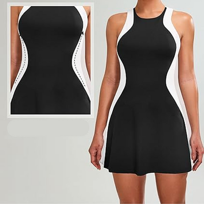 🎉This week's Special Sales - 50% OFF✨Color-Blocking Slim Mini Dress & Shorts Set
