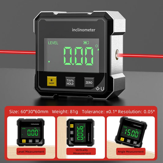 🎊Christmas sale - 50% Off📐4-Side Magnetic Digital Angle Gauge with Laser