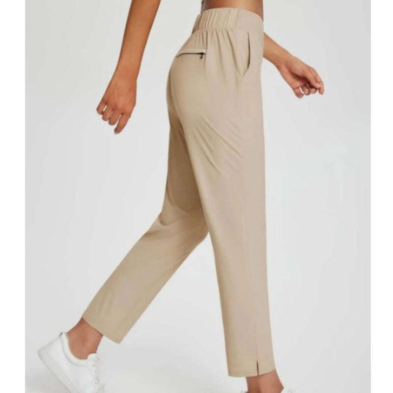 🔥⏳LIMITED OFFER 50%OFF🌞Women’s High-Waisted Zip-Pocket Trousers 👖 – 4-Way Stretch, Tummy Control, Breathable Quick-Dry, 6 Colours, S-3XL