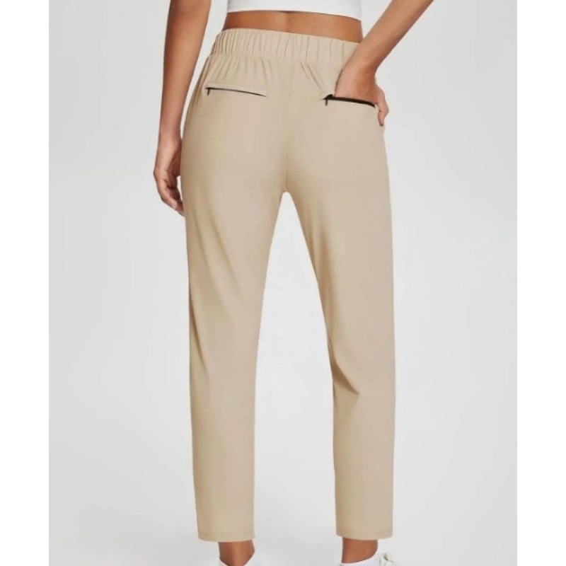 🔥⏳LIMITED OFFER 50%OFF🌞Women’s High-Waisted Zip-Pocket Trousers 👖 – 4-Way Stretch, Tummy Control, Breathable Quick-Dry, 6 Colours, S-3XL
