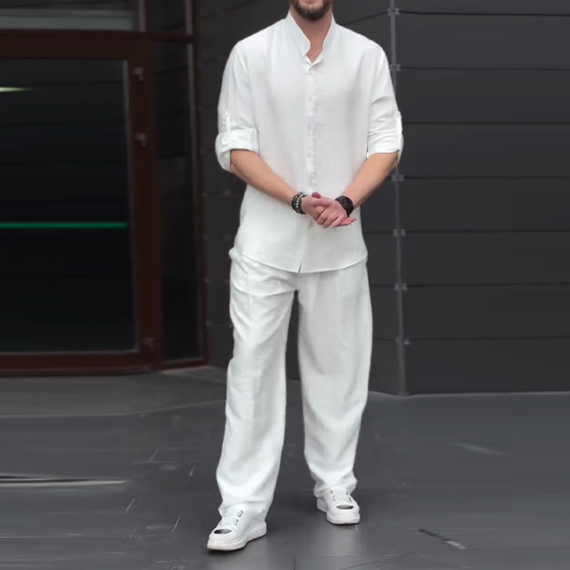 Men’s Loose Shirt Pants 2-Piece Set